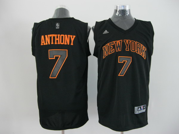  NBA New York Knicks 7 Carmelo Anthony Black Swingman Jerseys
