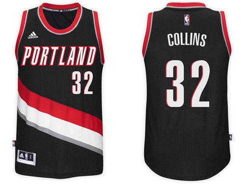  NBA Portland Trail Blazers 32 Zach Collins New Revolution 30 Swingman Black Jersey