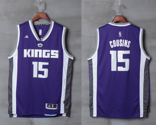  NBA Sacramento Kings 15 DeMarcus Cousins New Revolution 30 Swingman Blue Jersey