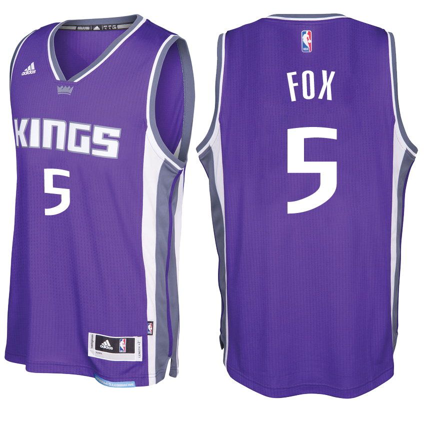  NBA Sacramento Kings 5 Deaaron Fox New Revolution 30 Swingman Blue Jersey