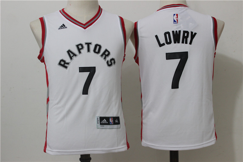  NBA Toronto Raptors 7 Kyle Lowry Kid jersey New Revolution 30 Swingman Red White Youth Jersey