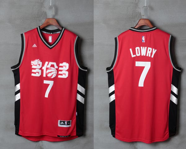  NBA Toronto Raptors 7 Kyle Lowry Red Slate Chinese New Year Stitched NBA Jersey