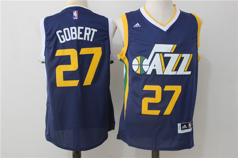  NBA Utah Jazz 27 Rudy Gobert New Revolution 30 Swingman Navy Blue Jersey