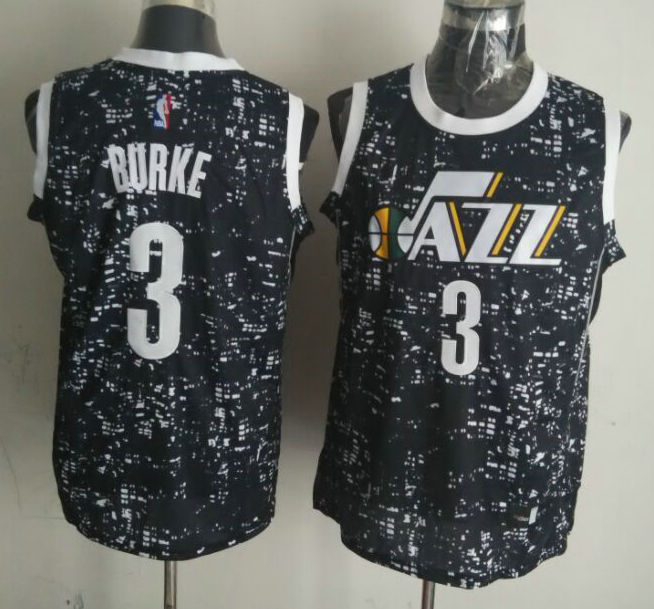  NBA Utah Jazz 3 Trey Burke Black City Luminous Jersey