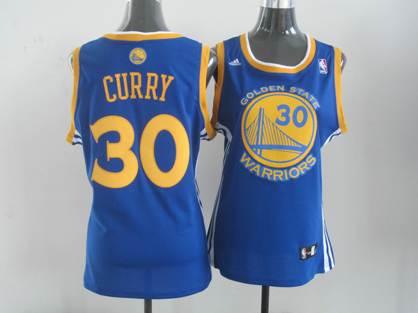  NBA Women Golden State Warriors 30 Stephen Curry Swingman Blue Jersey