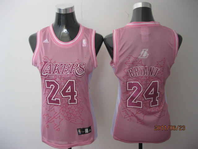  NBA Women Los Angeles Lakers 24 Kobe Bryant Swingman Pink Jersey