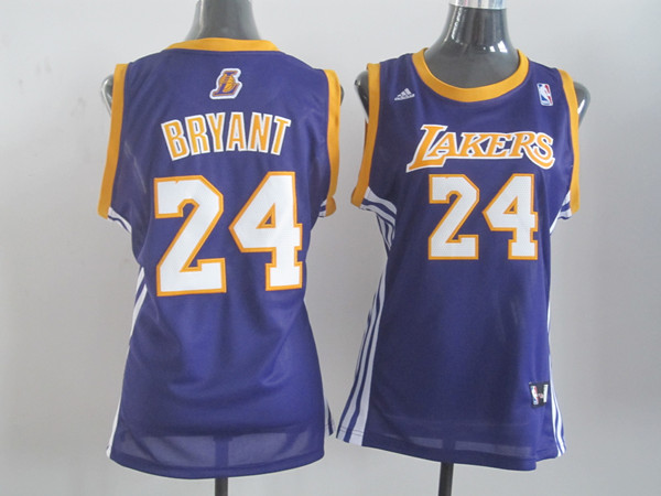  NBA Women Los Angeles Lakers 24 Kobe Bryant Swingman Purple Jersey