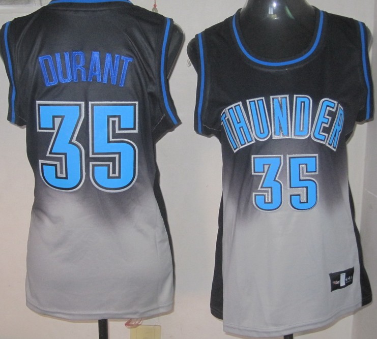  NBA Women Oklahoma City Thunder 35 Kevin Durant Fadeaway Fashion Jersey
