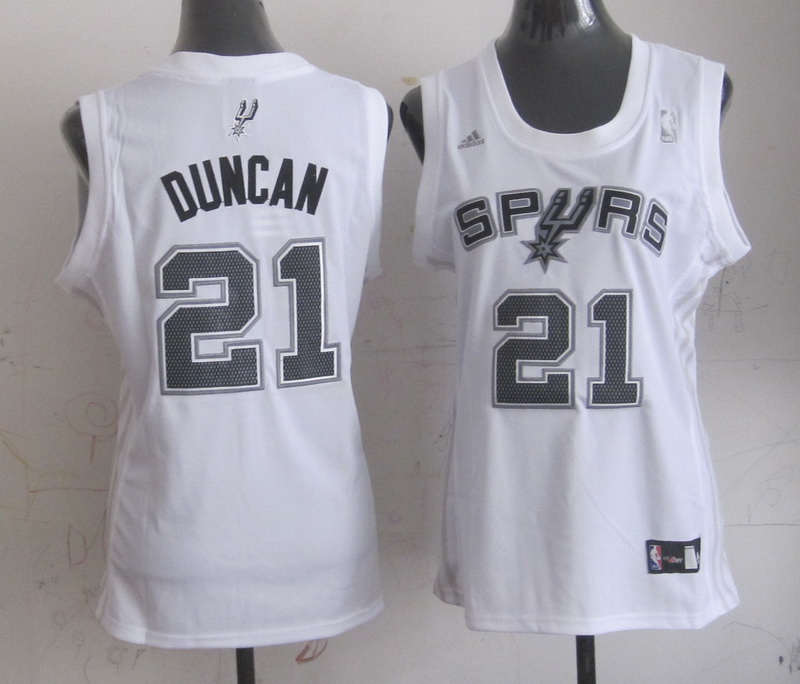  NBA Women San Antonio Spurs 21 Tim Duncan New Revolution 30 Swingman White Jersey