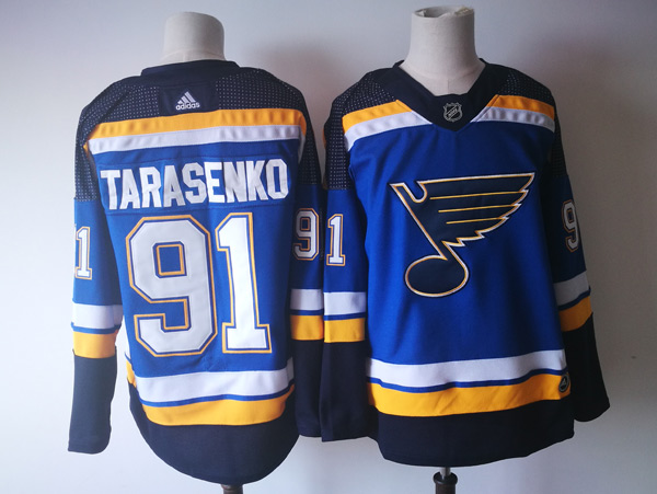  NHL St. Louis Blues 91 Vladimir Tarasenko Blue Ice Hockey Jerseys
