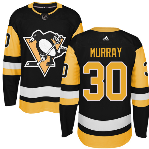  Pittsburgh Penguins #30 Matt Murray Black Alternate Authentic Stitched NHL Jersey