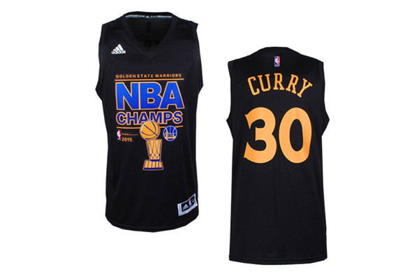  San Antonio Spurs 30 Stephen Curry 2015 NBA Finals Champions Black Jersey