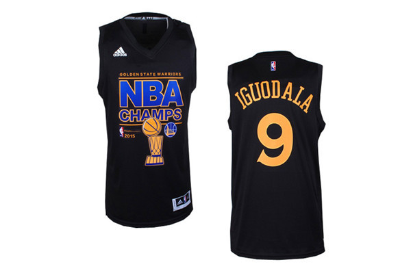  San Antonio Spurs 9 Andre Iguodala 2015 NBA Finals Champions Black Jersey