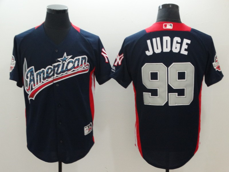 American League 99 Aaron Judge Navy 2018 MLB All Star Game Home Run Derby Jersey