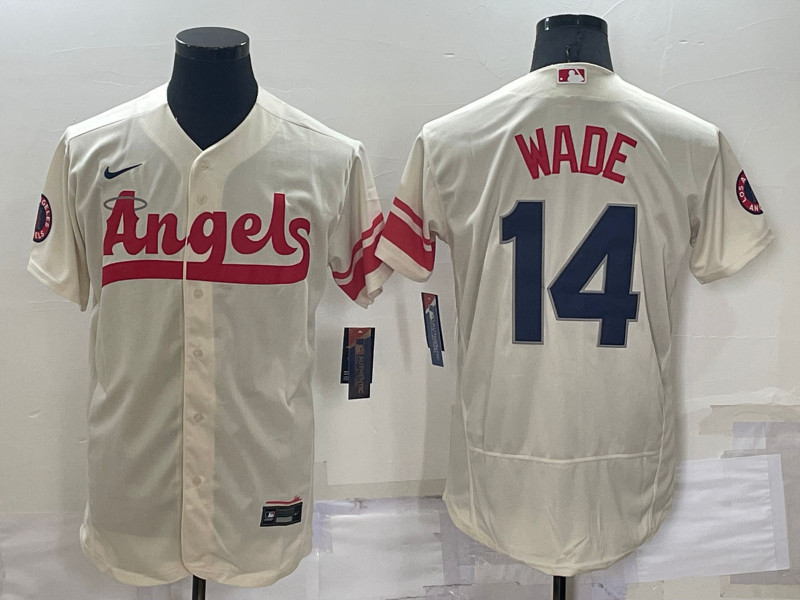 Angels 14 Tyler Wade Cream Nike 2022 City Connect Flexbase Jerseys