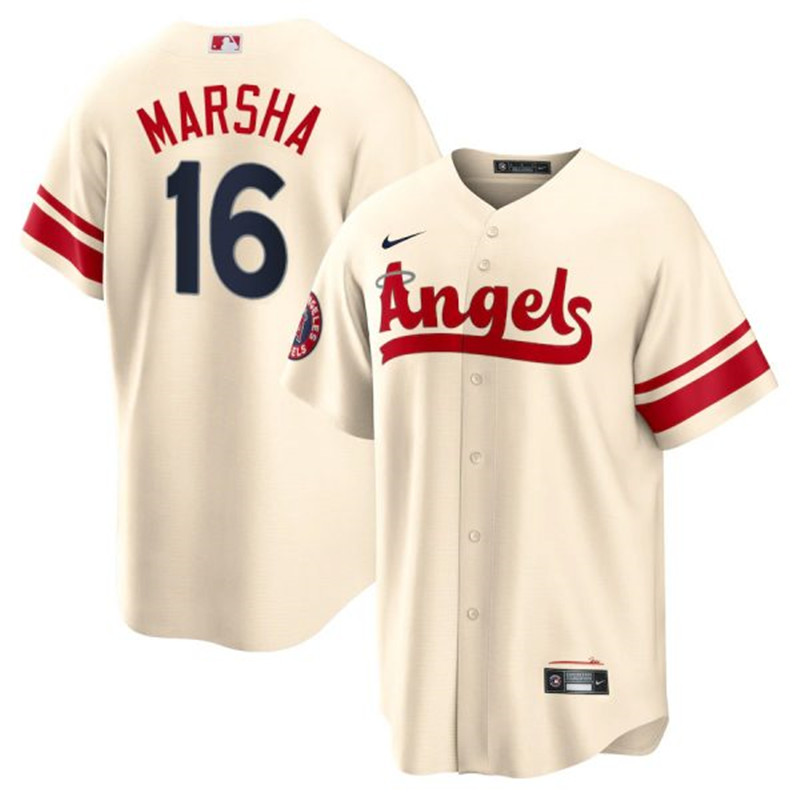 Angels 16 Brandon Marsha Cream 2022 City Connect Cool Base Jersey