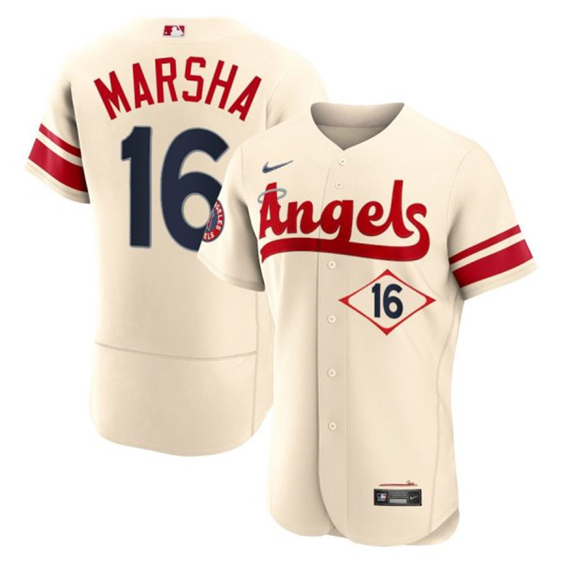 Angels 16 Brandon Marsha Cream 2022 City Connect Flexbase Jersey