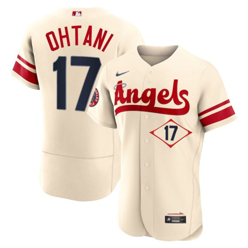 Angels 17 Shohei Ohtani Cream 2022 City Connect Flexbase Jersey