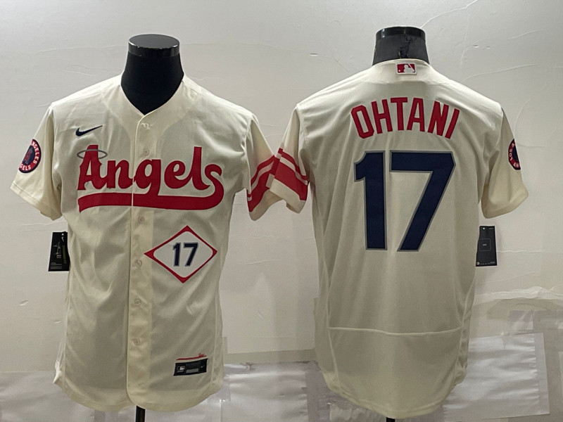 Angels 17 Shohei Ohtani Cream 2022 City Connect Flexbase Jerseys