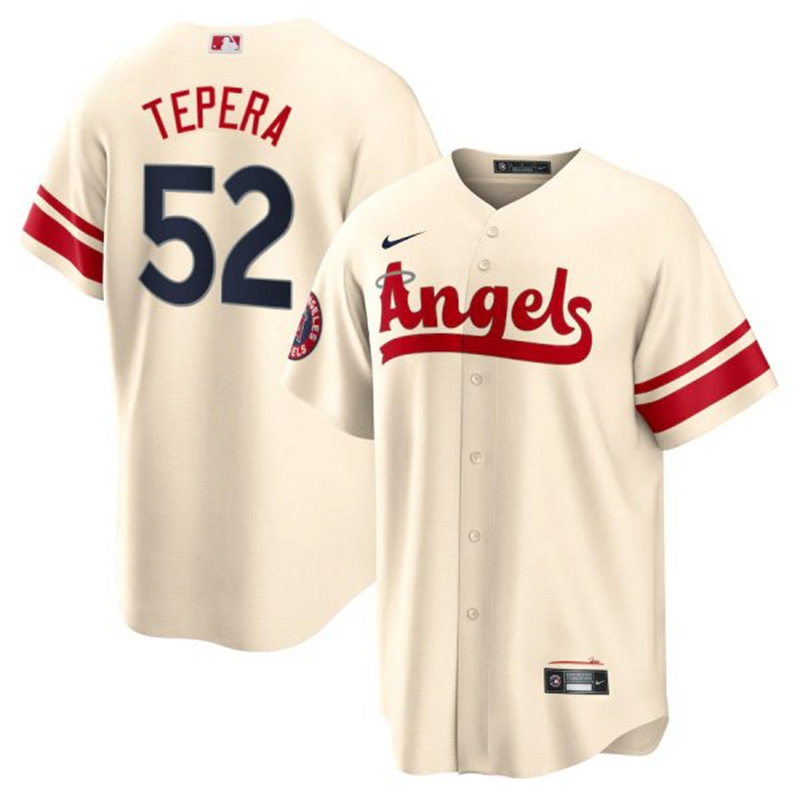 Angels 52 Ryan Tepera Cream 2022 City Connect Cool Base Jersey