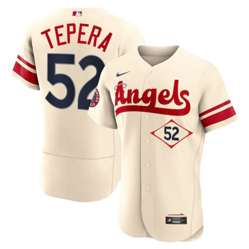 Angels 52 Ryan Tepera Cream 2022 City Connect Flexbase Jersey