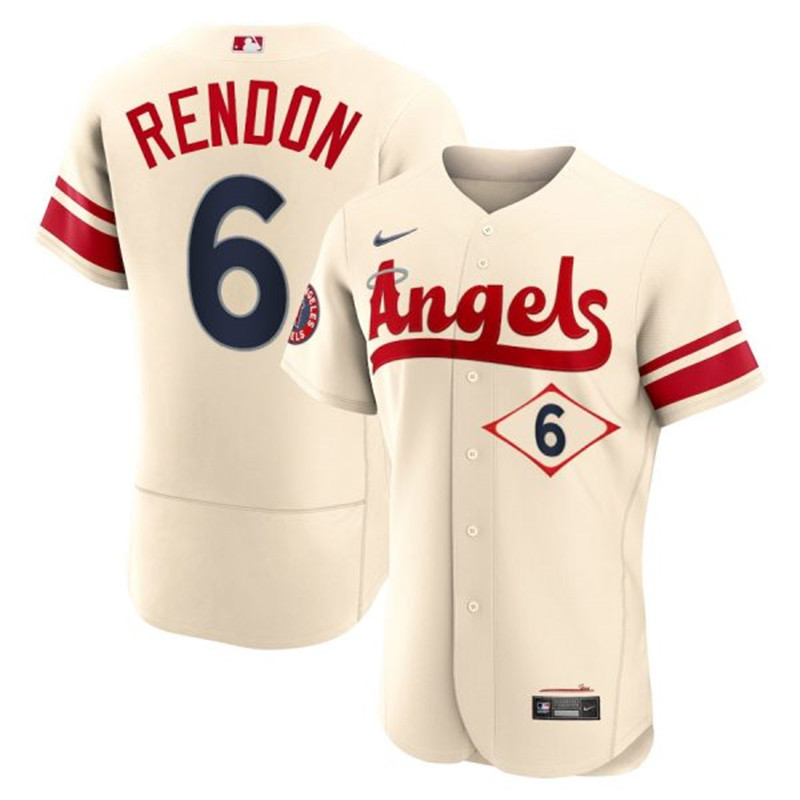 Angels 6 Anthony Rendon Cream 2022 City Connect Flexbase Jersey