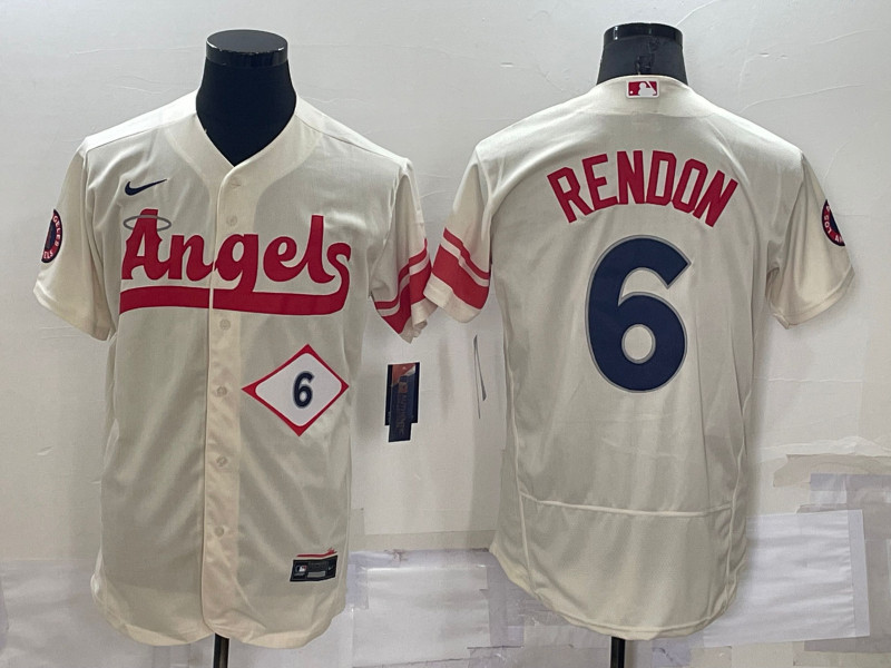 Angels 6 Anthony Rendon Cream Nike 2022 City Connect Flexbase Jersey