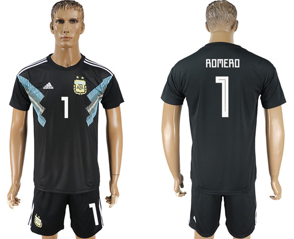 Argentina 1 ROMERO Away 2018 FIFA World Cup Soccer Jersey