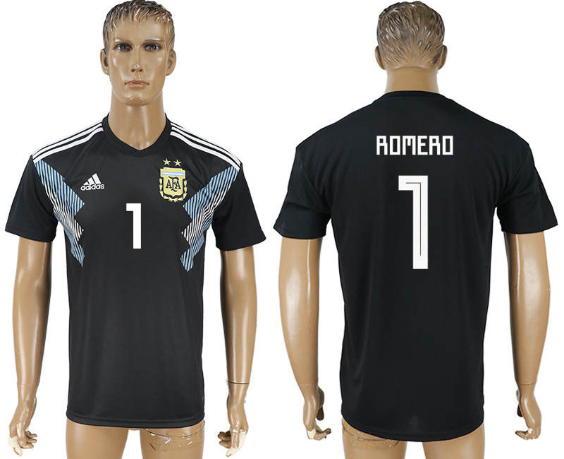 Argentina 1 ROMERO Away 2018 FIFA World Cup Thailand Soccer Jersey