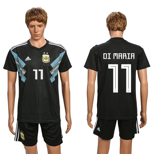 Argentina 11 DI MARIA Away 2018 FIFA World Cup Soccer Jersey