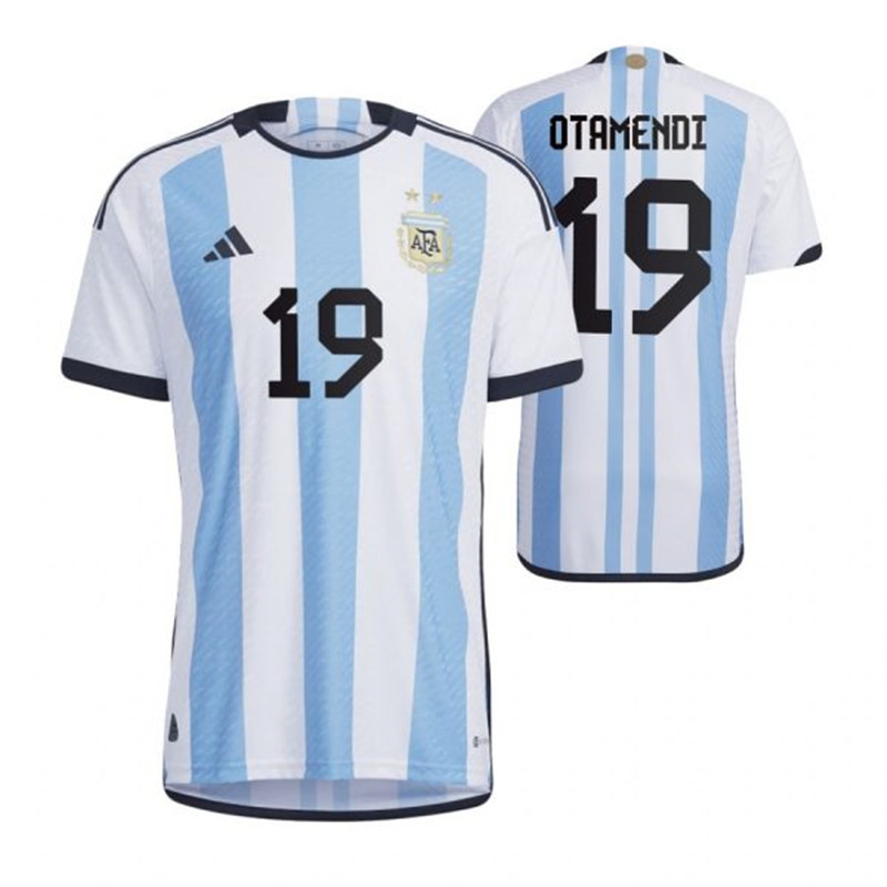 Argentina 19 OTAMENDI Home 2022 FIFA World Cup Thailand Soccer Jersey