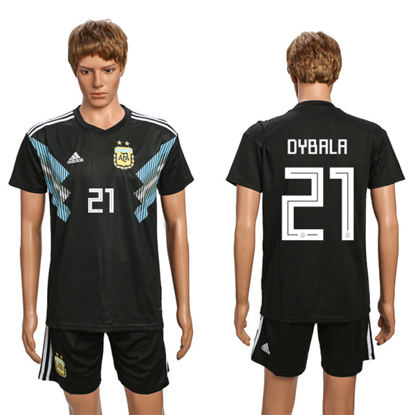 Argentina 21 DYBALA Away 2018 FIFA World Cup Soccer Jersey