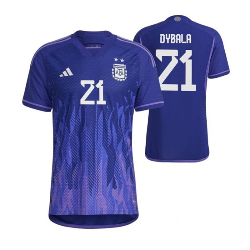 Argentina 21 DYBALA Away 2022 FIFA World Cup Thailand Soccer Jersey