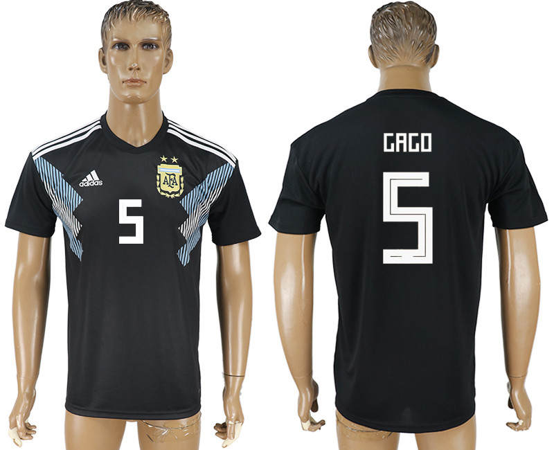 Argentina 5 GAGO Away 2018 FIFA World Cup Thailand Soccer Jersey