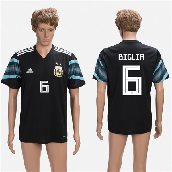 Argentina 6 BIGLIA Away 2018 FIFA World Cup Thailand Soccer Jersey