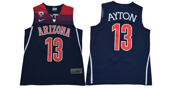 Arizona Wildcats 13 Deandre Ayton Navy College Basketball Jersey