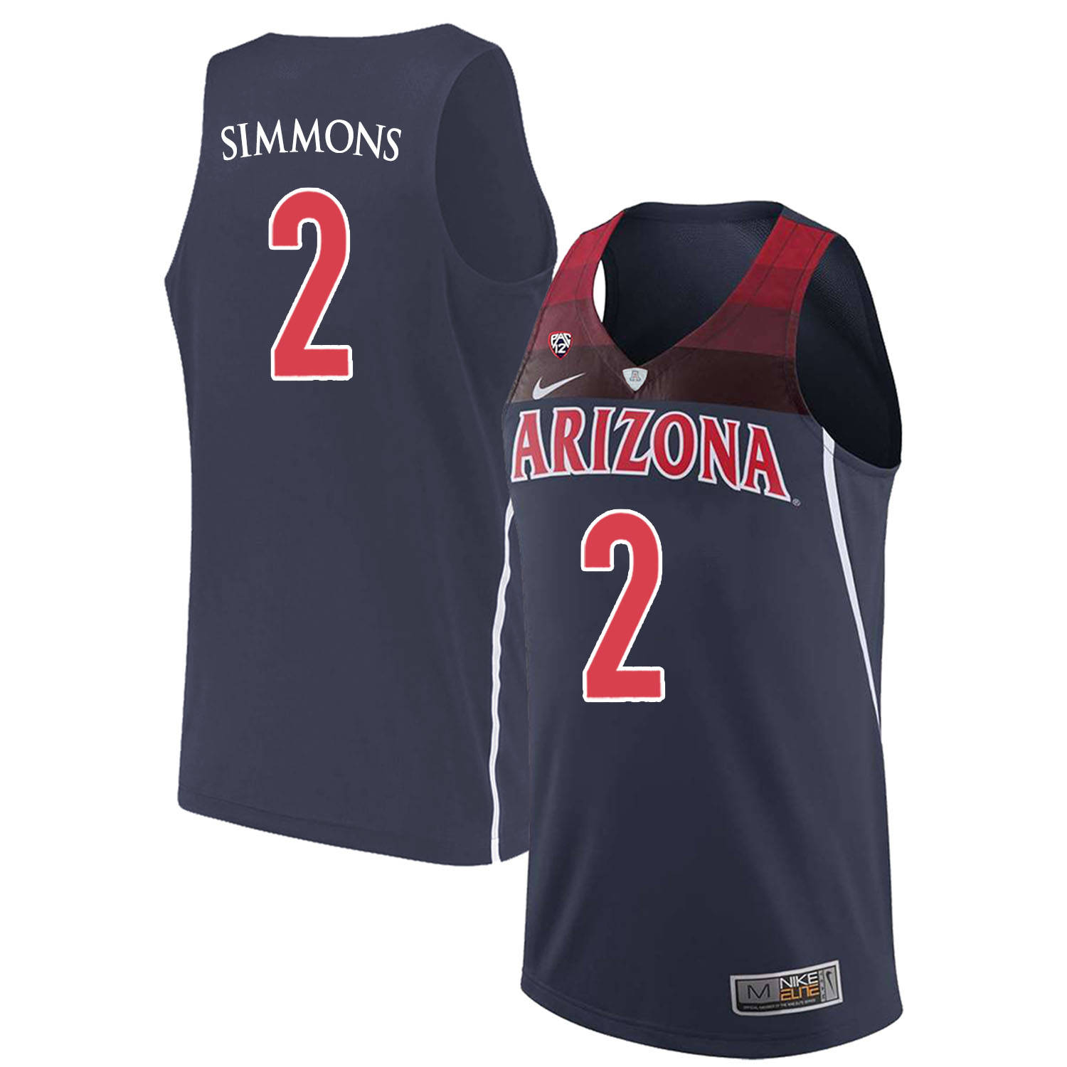 Arizona Wildcats 2 Kobi Simmons Navy College Basketball Jersey