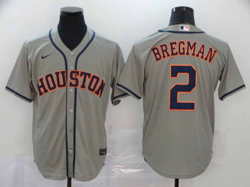 Astros 2 Alex Bregman Gray 2020 Nike Cool Base Jersey