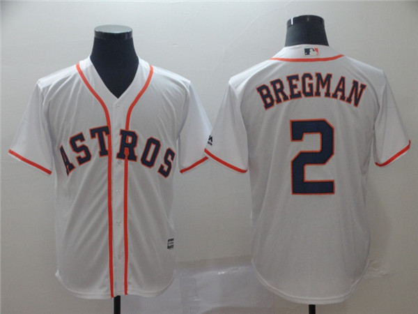 Astros 2 Alex Bregman White Cool Base Jersey