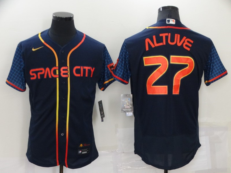 Astros 27 Jose Altuve Navy Nike 2022 City Connect Flexbase Jerseys