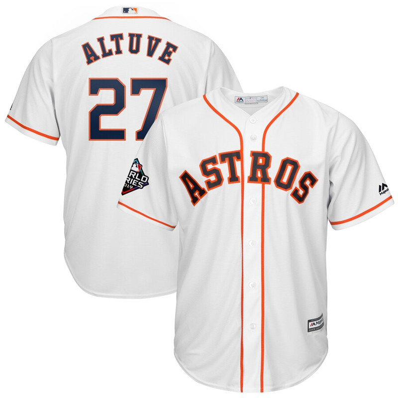 Astros 27 Jose Altuve White 2019 World Series Bound Cool Base Jersey