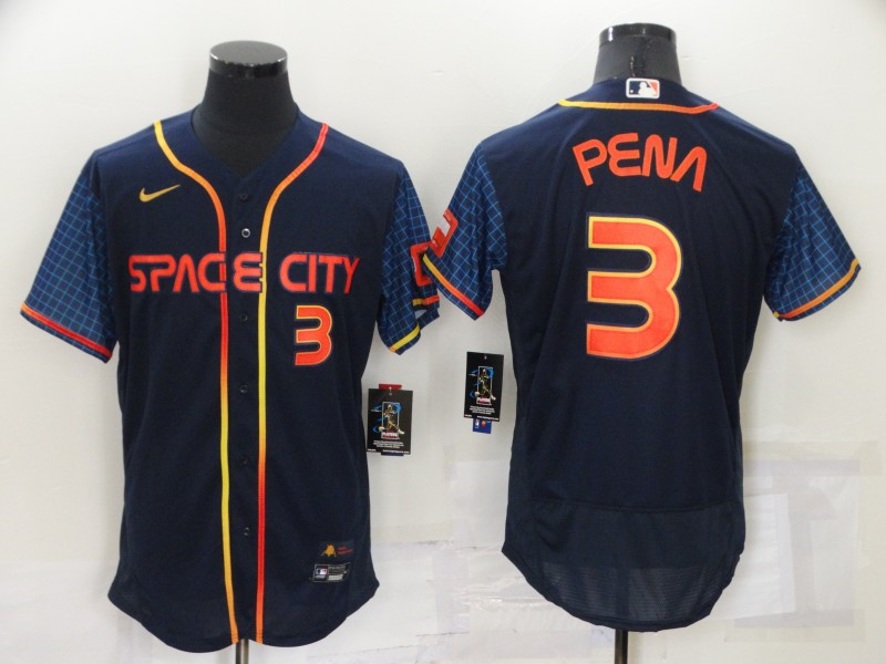 Astros 3 Jeremy Pena Navy Nike 2022 City Connect Flexbase Jersey