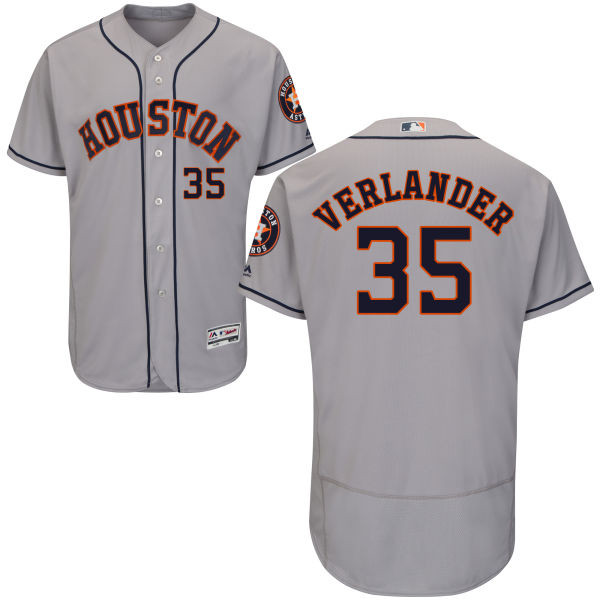 Astros 35 Justin Verlander Gray Flexbase Jersey