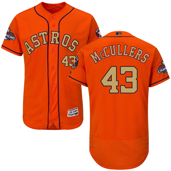 Astros 43 Lance McCullers Orange 2018 Gold Program Flexbase Jersey