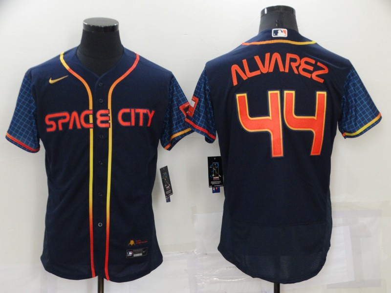 Astros 44 Yordan Alvarez Navy Nike 2022 City Connect Flexbase Jerseys