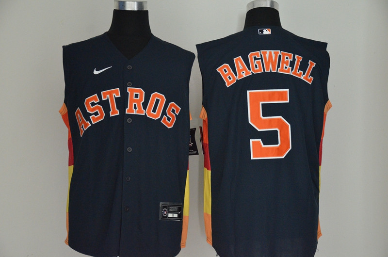 Astros 5 Jeff Bagwell Navy Nike Cool Base Sleeveless Jersey