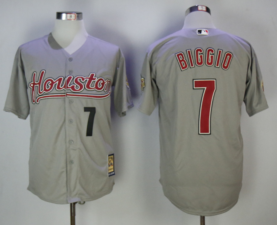 Astros 7 Craig Biggio Gray Cooperstown Collection Jersey