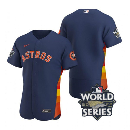 Astros Blank Navy Nike 2022 World Series Flexbase Jersey