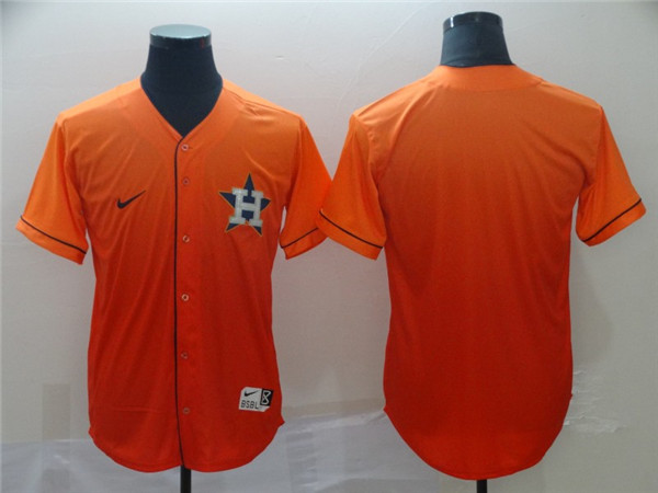 Astros Blank Orange Drift Fashion Jersey