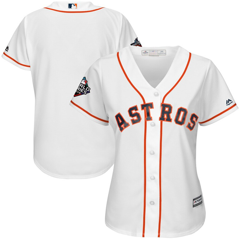 Astros Blank White Women 2019 World Series Bound Cool Base Jersey